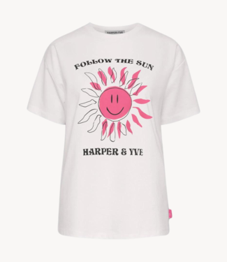 HARPER & YVE T-Shirt smiley  cream white