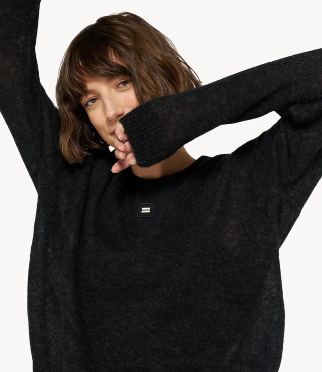 10DAYS Trui THE V-NECK KNIT SWEATER black 10DAYS365