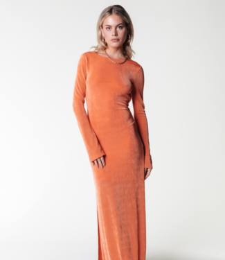 Colourful Rebel Jurk Faith Structure Open Back Maxi Dress tangerine