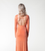 Colourful Rebel Jurk Faith Structure Open Back Maxi Dress tangerine