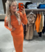 Colourful Rebel Jurk Faith Structure Open Back Maxi Dress tangerine