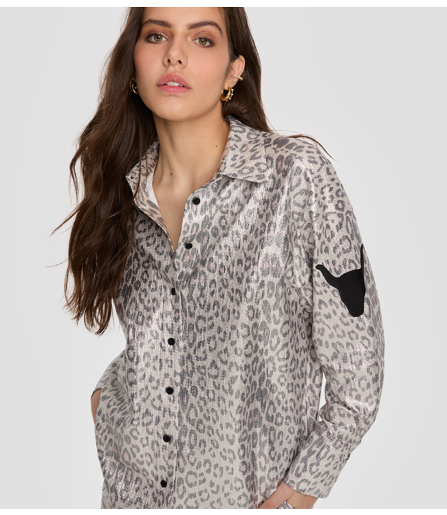 Alix The Label Blouse ladies knitted leopard blouse animal