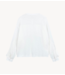 Alix The Label Blouse ladies woven structured chiffon ruffle blouse  light ecru