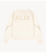 Alix The Label Trui ladies knitted mesh sweater light ecru