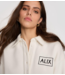 Alix The Label Trui ladies knitted polo sweater soft white