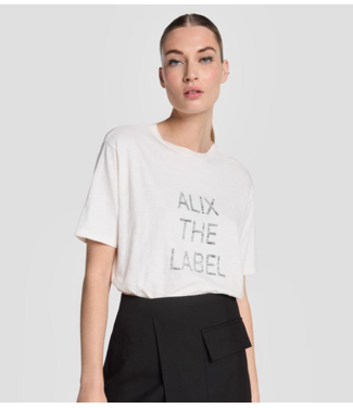 Alix The Label T-Shirt ladies knitted AlIX THE LABEL t-shirt soft white