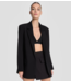 Alix The Label Blazer ladies woven flowy stretch blazer black