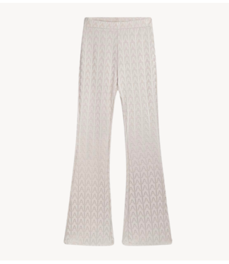 Alix The Label Broek ladies knitted A jacquard pants sand