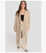 Alix The Label Jas ladies woven pinstripe coat sand