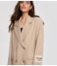 Alix The Label Jas ladies woven pinstripe coat sand