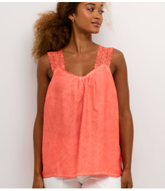 Cream Top CRLinga Top Hot Coral