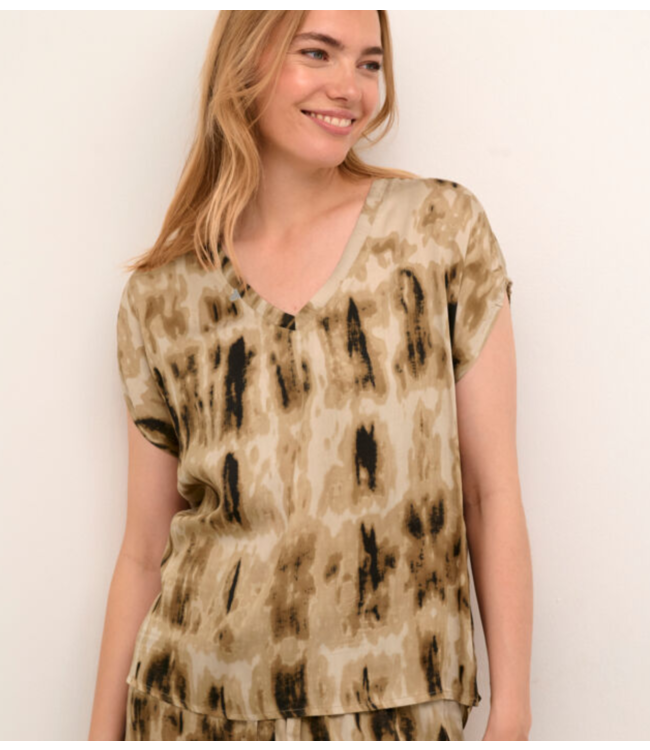 Cream Top CRSimia blouse Tannin tie dye