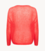 Cream Top CRClara Knit Pullover Hot Coral