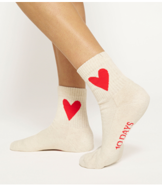 10DAYS Sokken short socks heart soft white melee