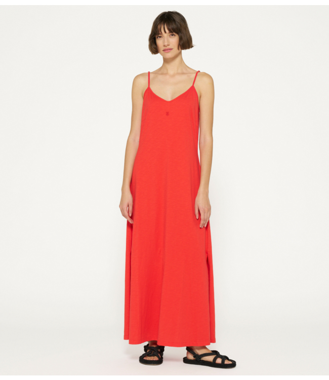 10DAYS Jurk strappy dress poppy red