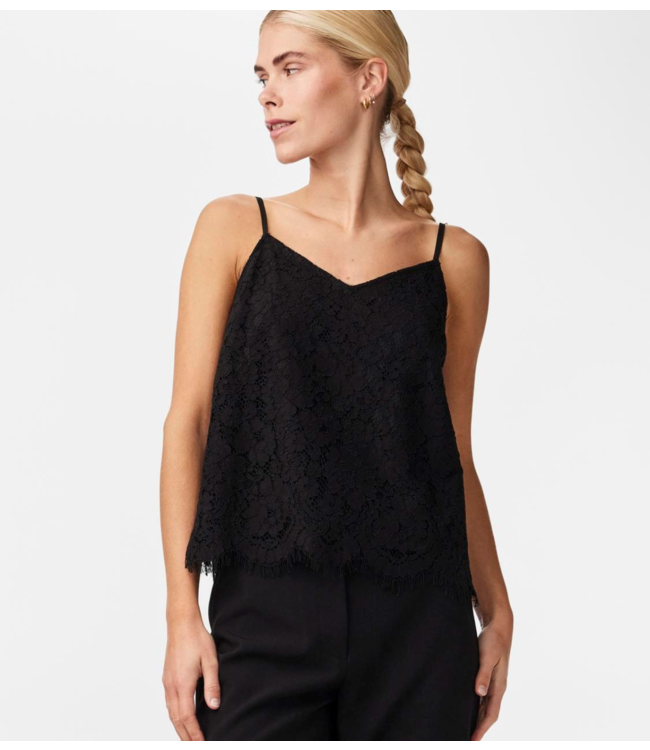 Y.A.S Top Yasperla ls lace singlet black NOOS