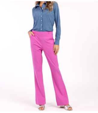 Studio Anneloes Broek Flair bonded trousers dark pink