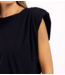 Studio Anneloes Top Leona Pleated Shirt Dark Blue