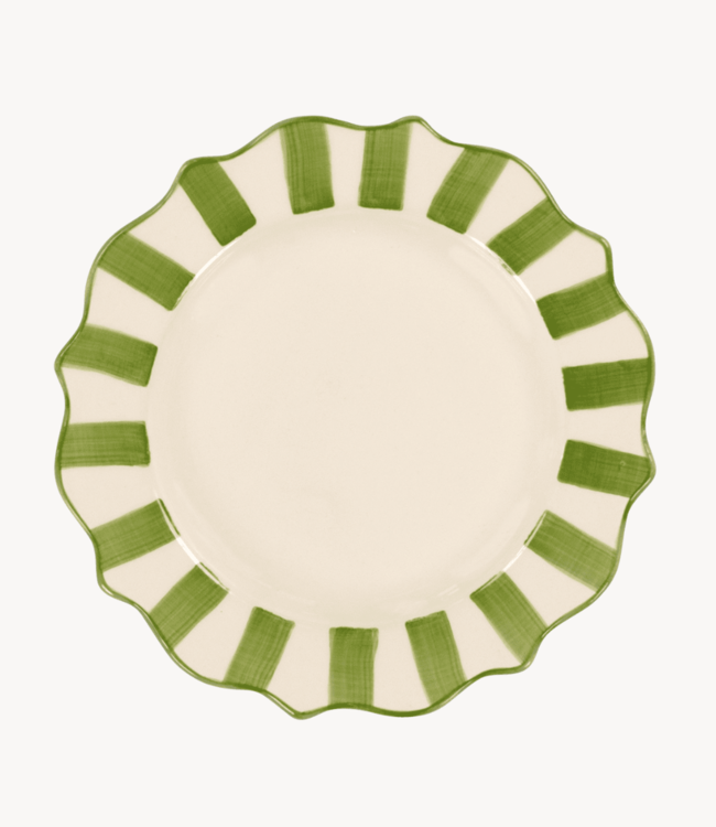 Anna+Nina Bord Green Scalloped Breakfast Plate Green