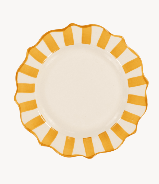 Anna+Nina Bord Yellow Scalloped Breakfast Plate Yellow