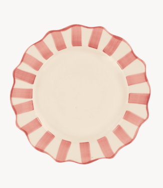 Anna+Nina Bord Pink Scalloped Dinner Plate Pink