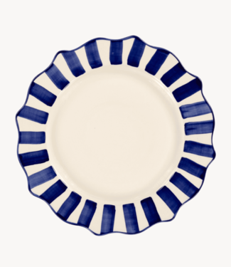 Anna+Nina Bord Blue Scalloped Dinner Plate Blue