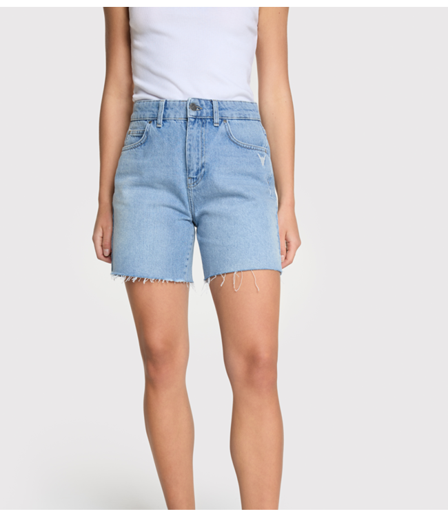 Alix The Label Broek short ladies woven denim shorts denim blue