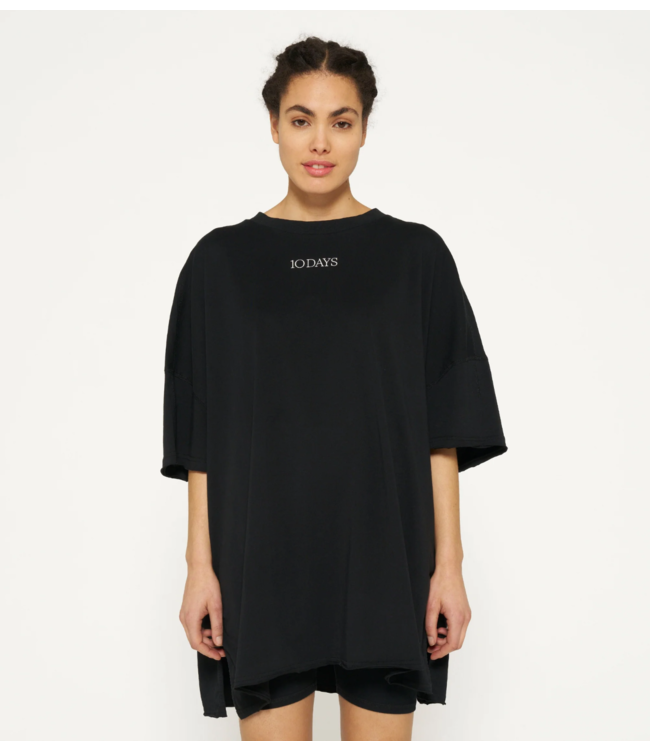 10DAYS Jurk oversized tee dress black