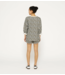 10DAYS Trui raw edge statement sweater leopard light grey melee