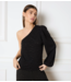 Refined Department Top ladies knitted one shoulder top Cleo black