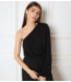 Refined Department Top ladies knitted one shoulder top Cleo black