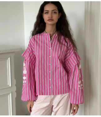 Sissel Edelbo Blouse augustine oragnic cotton shirt cyclamen