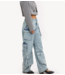 Broek blauwe denim cargo jeans wild & free - light blue