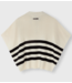 10DAYS Trui sleeveless sweater knit stripes light safari