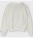 10DAYS Trui texture fleece polo sweater ecru
