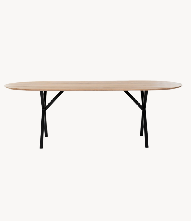 Bodilson Eettafel Casco naturel, zwart