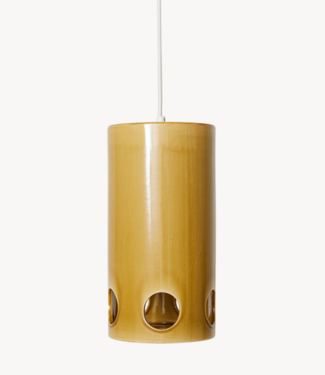 HKliving Hanglamp Ceramic pendant lamp Mustard