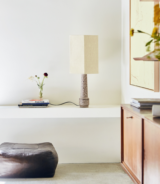 HKLIVING Lampenvoet retro stoneware lamp base brown