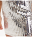 Rok glamour glitter silver mini skirt