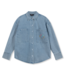 Refined Department Blouse ladies woven denim smiley blouse Ginny light blue