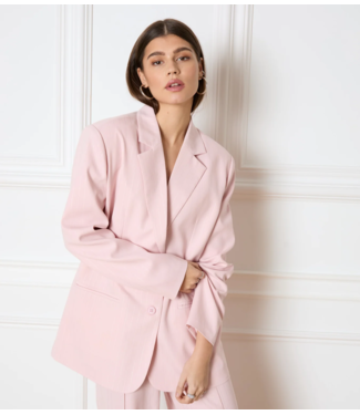 Refined Department Blazer ladies woven striped blazer Bodi soft pink