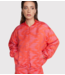 Alix The Label Jacket ladies woven fancy jacquard bomber intense coral