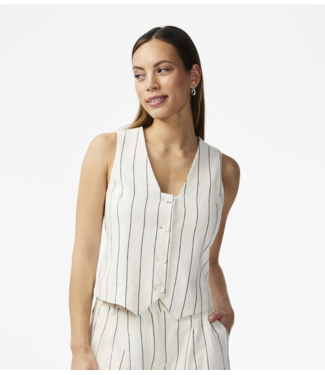 Y.A.S Gilet Yaslivia waistcoat star white, stripes black