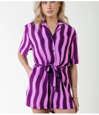 Colourful Rebel Playsuit tru stripes playsuit purple