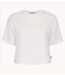 HARPER & YVE T-shirt Logo-ss cropped cream white