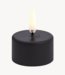 Uyuni lighting Theelicht LED tealight 400~ batt incl, Plain black wax, Smooth, 4x2,1 cm