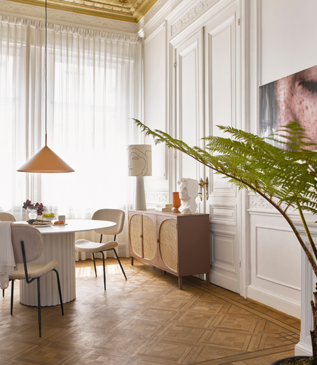 HKLIVING Lampenvoet cone base L matt light grey