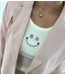Refined Department Top ladies knitted smiley tank top Rachel white