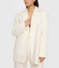 Alix The Label Blazer ladies woven jacquard blazer animal soft white