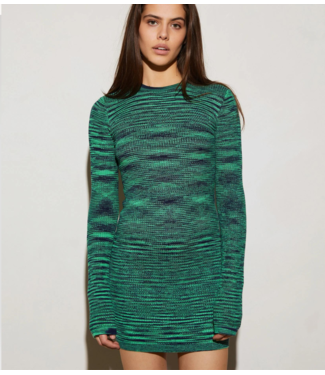 Stieglitz Jurk Spacedye Mini Dress Green